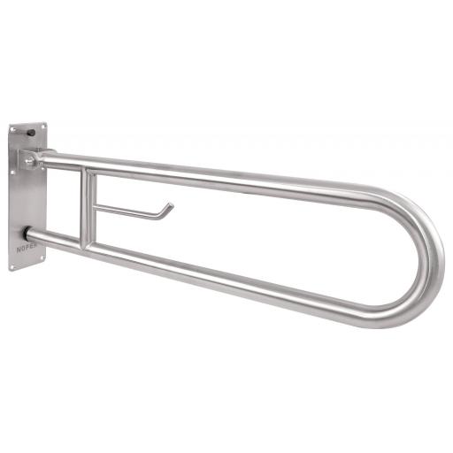 Fold-up grab rail 800mm stainless steel polished