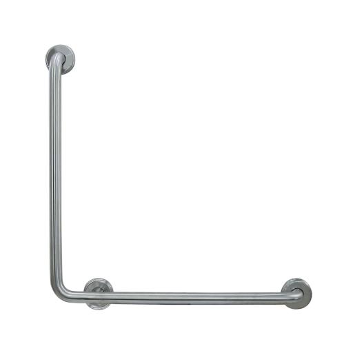 Angled grab rail satin matt stainless steel 600x600mm