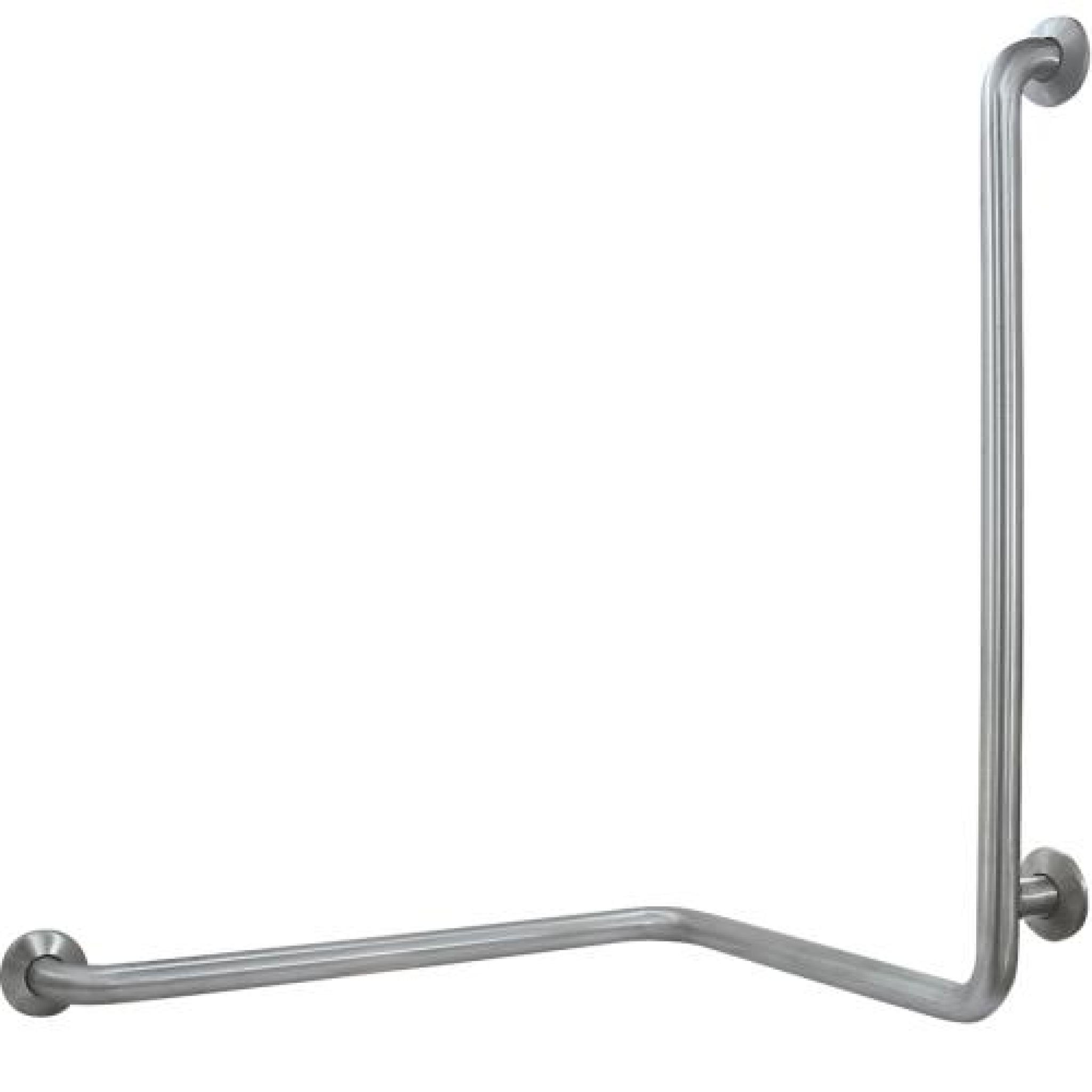 Double angled grab rail stainless steel satin finish | Nofer UK