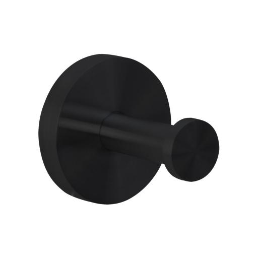 Robe hook in AISI 304 stainless steel, black finish