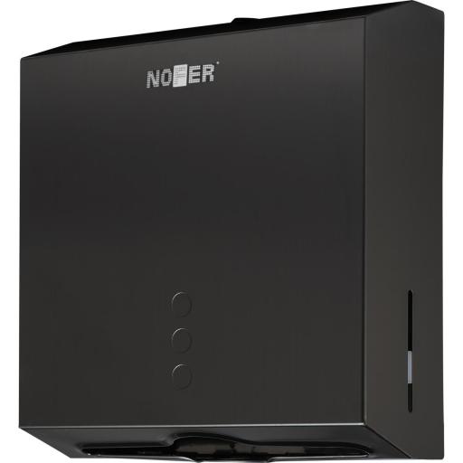 Wall-mounted stainless steel paper towel dispenser, black finish