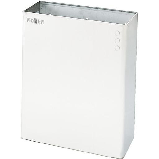 23 litre wall-mounted painted steel waste bin, open top, white finish