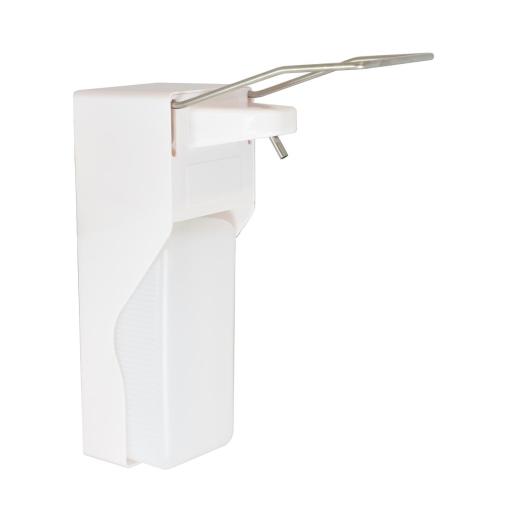 1000 ml hospital liquid soap dispenser in ABS with extra-long stainless steel elbow lever, translucent reservoir