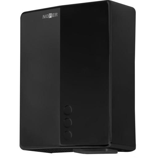 BIGFLOW EVO automatic hand dryer in stainless steel with UV-C germicidal lights, black finish