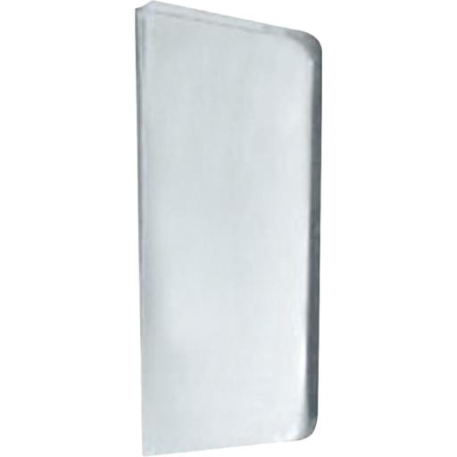 Wall-mounted plain urinal divider, stainless steel, satin finish
