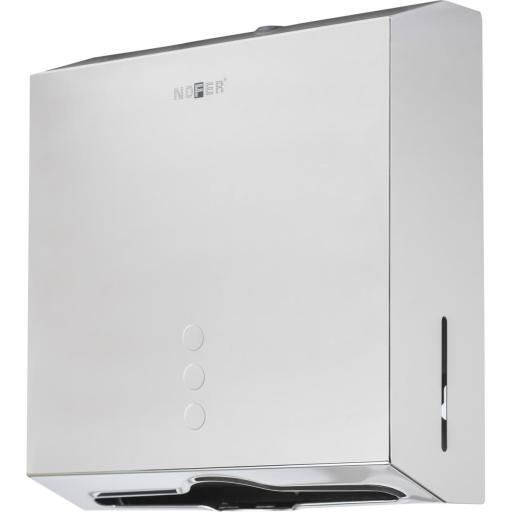 Wall-mounted stainless steel paper towel dispenser, polished finish